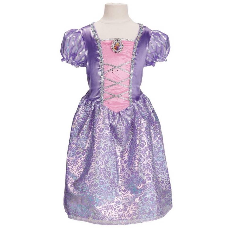 Disney Princess Rapunzel Tangled Core Purple and Pink Lace Up Dress Costume 4-6X